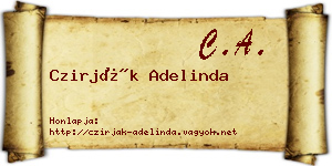 Czirják Adelinda névjegykártya
